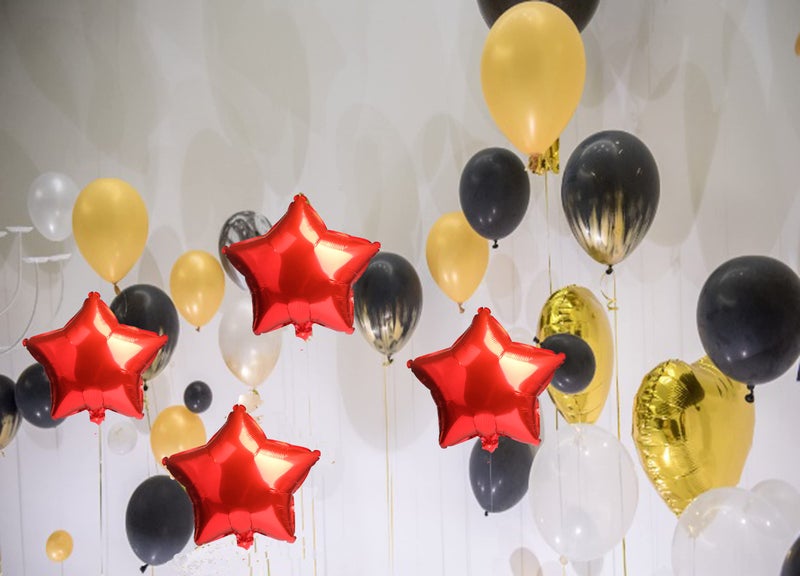 MEETINGU 18 Inch Red Star Balloons, Aluminum Foil Balloon Mylar Balloon for Birthday, Wedding, Baby Shower, Party Decoration,10Pcs - Image 3